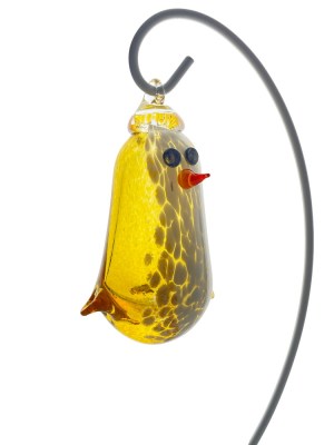 Topaz and White Penguin Ornament Side View1